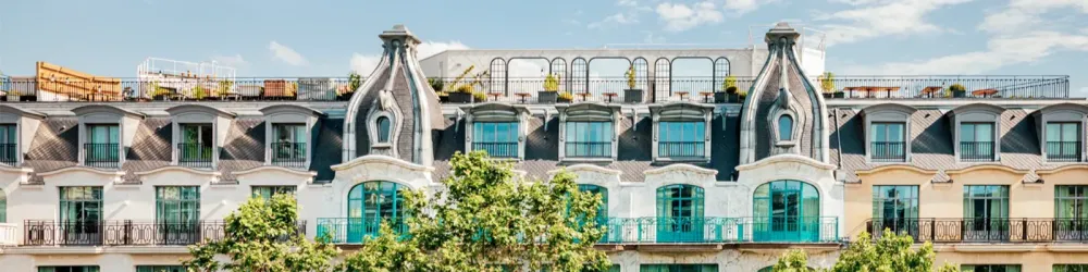 Rooftop architecture of the Kimpton St Honoré Paris
